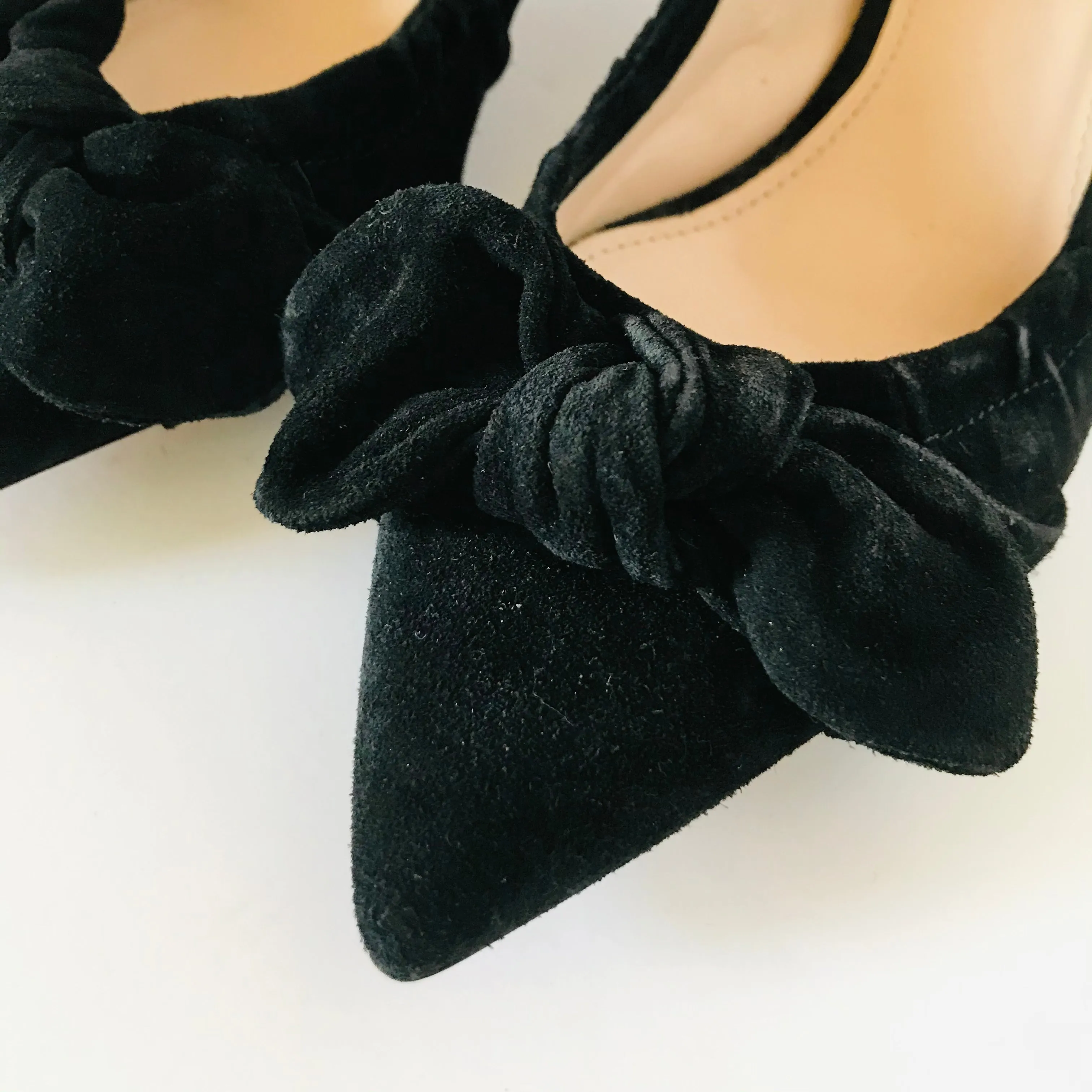 Prada Black Suede Kitten Heels