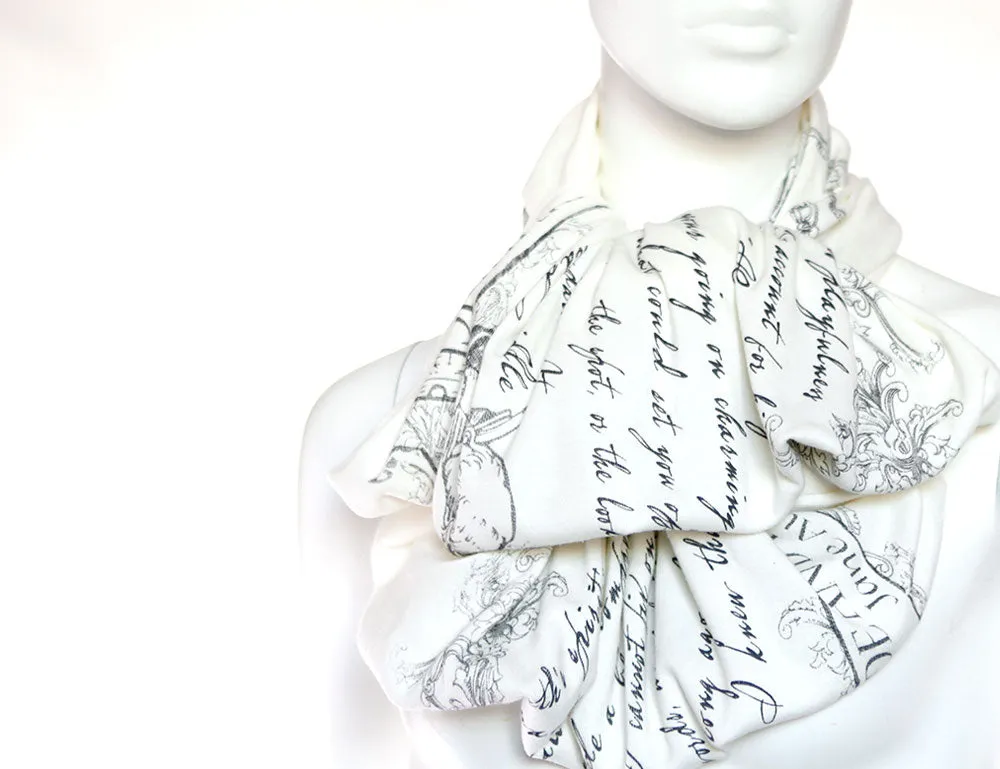 Pride and Prejudice book scarf by Jane Austen