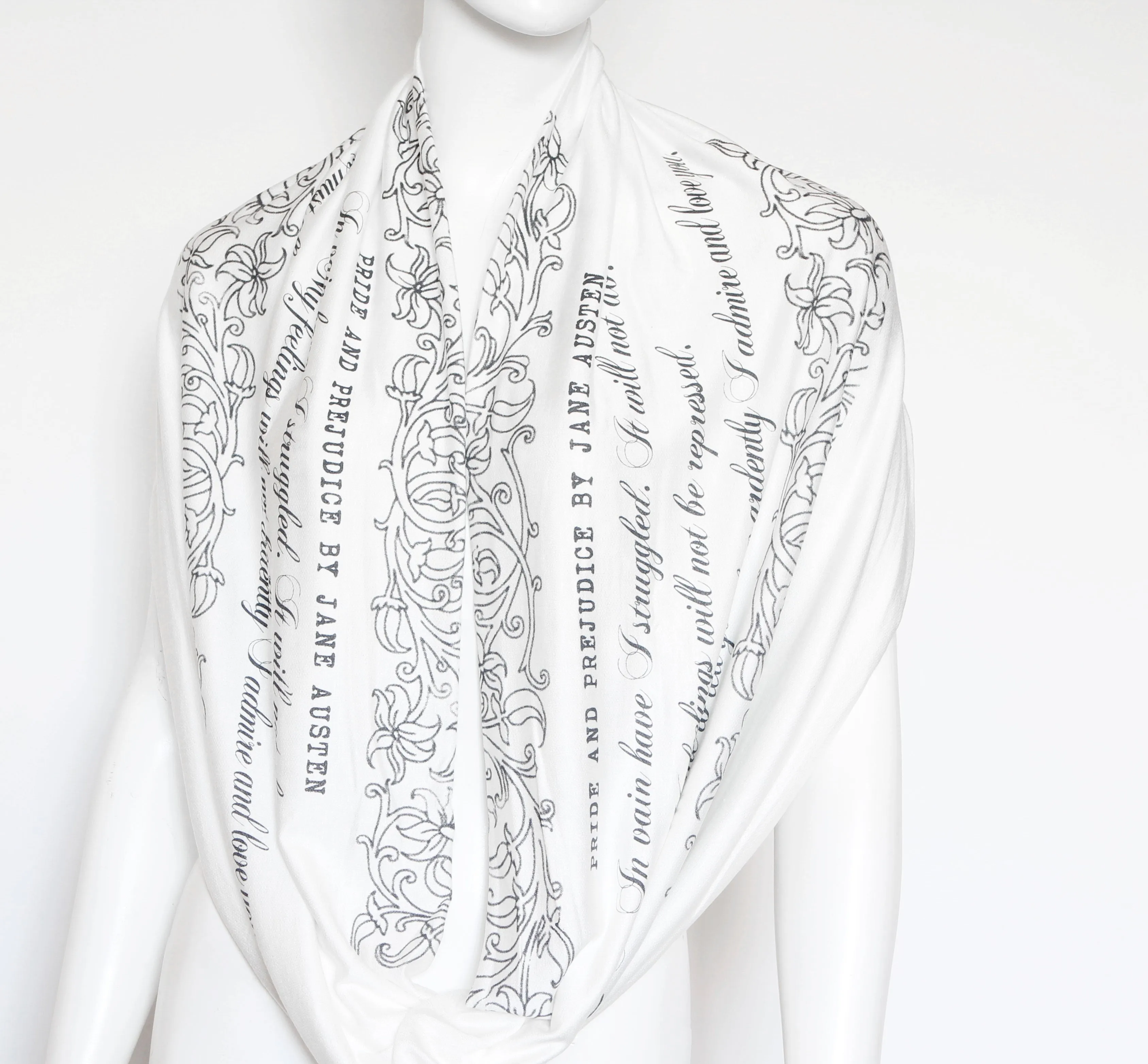 Pride and Prejudice book scarf by Jane Austen