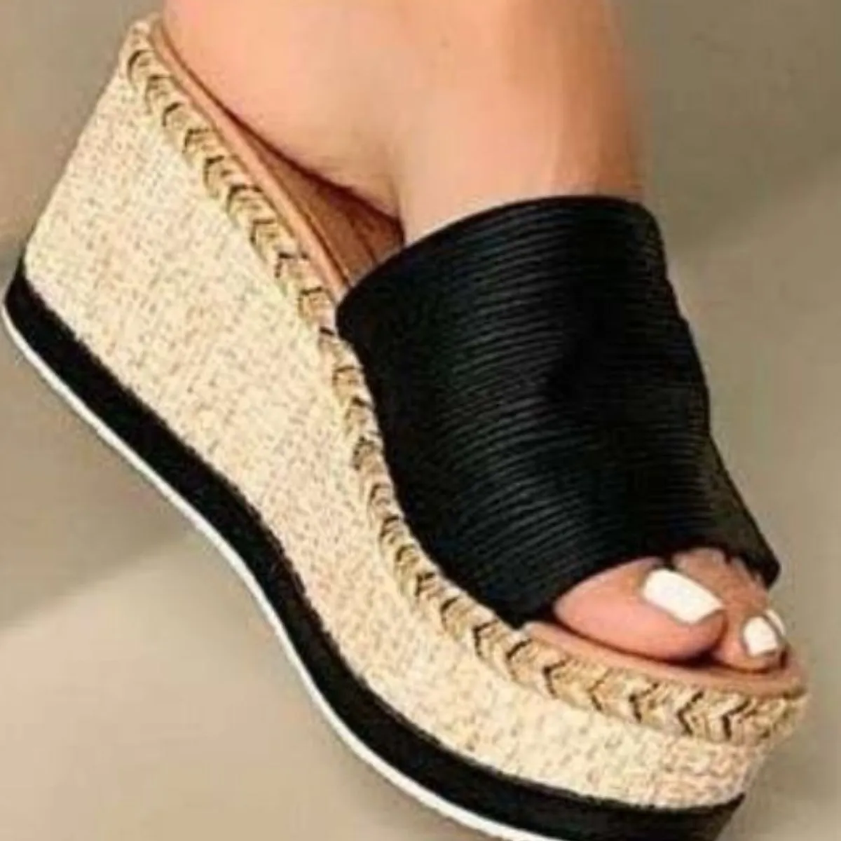 PU Leather Open Toe Sandals (3 Colors)