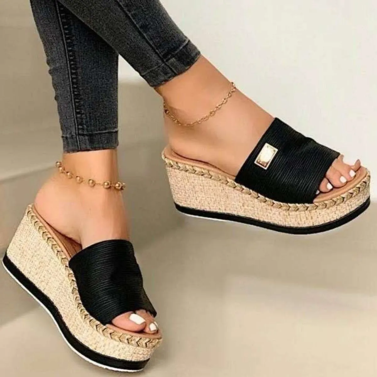 PU Leather Open Toe Sandals (3 Colors)