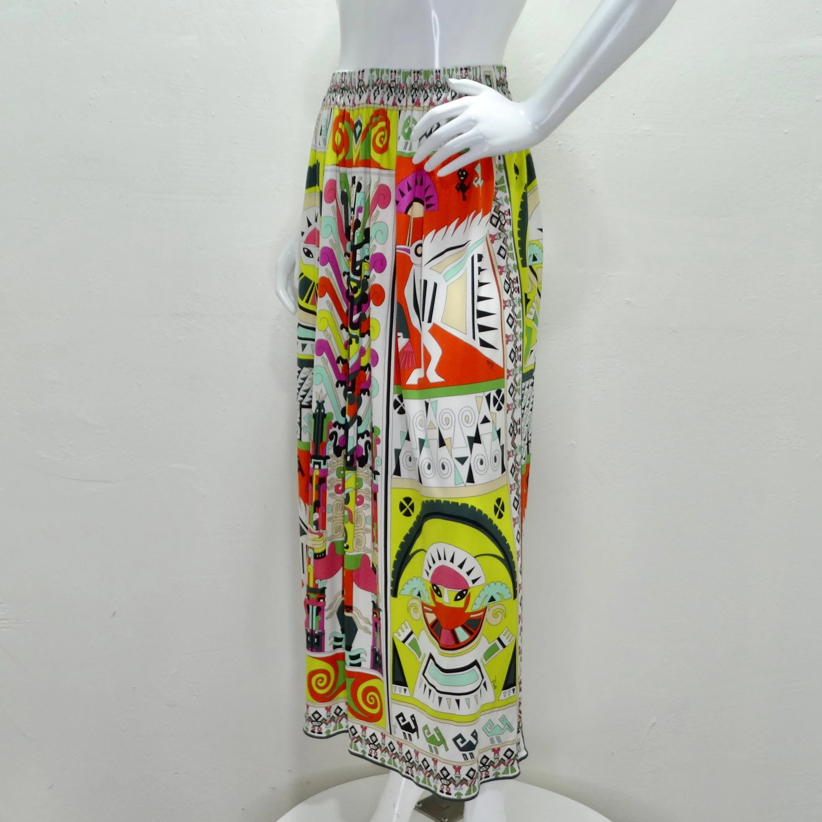 Pucci Reissue Geometric Printed Maxi Skirt