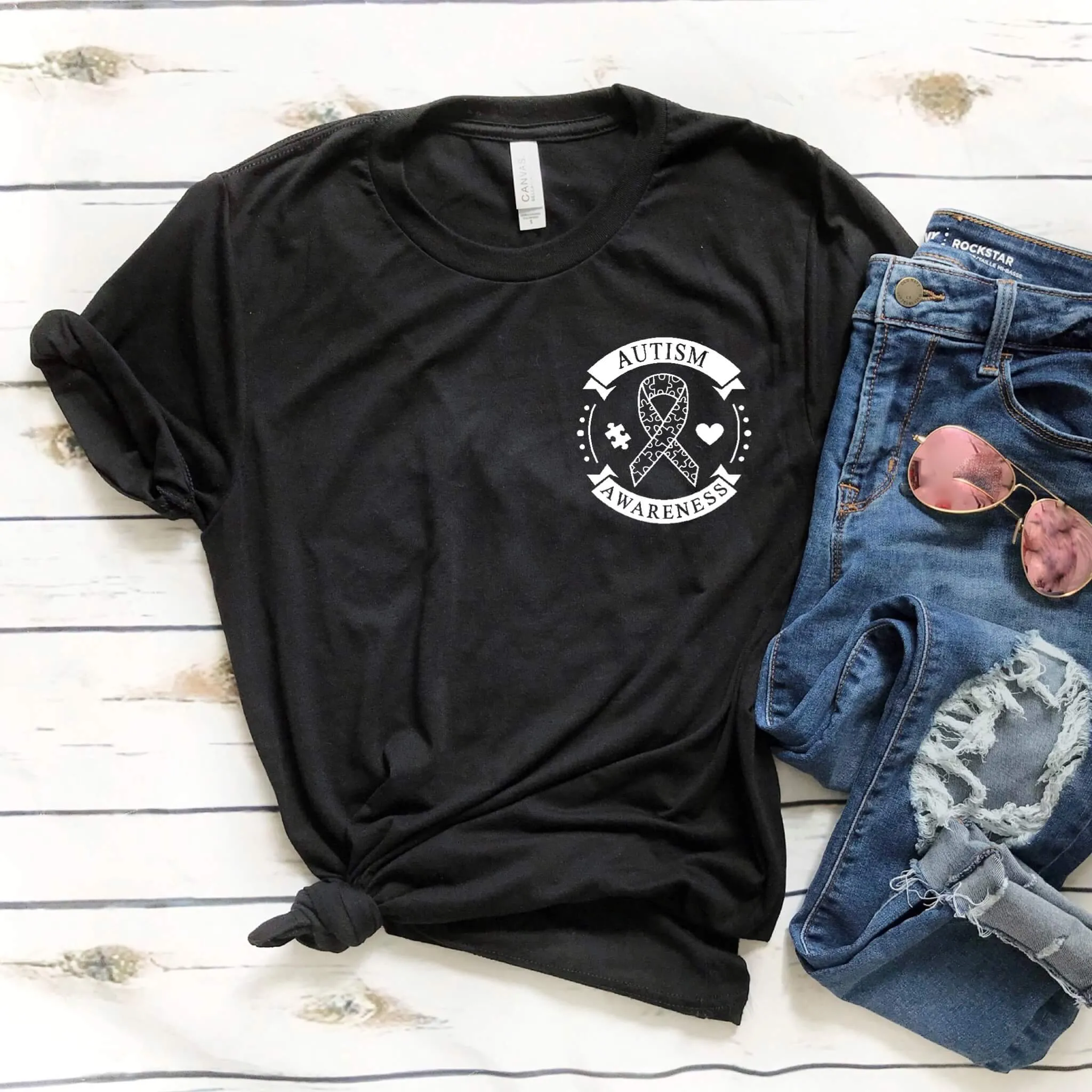 Puzzle Piece Ribbon shirt