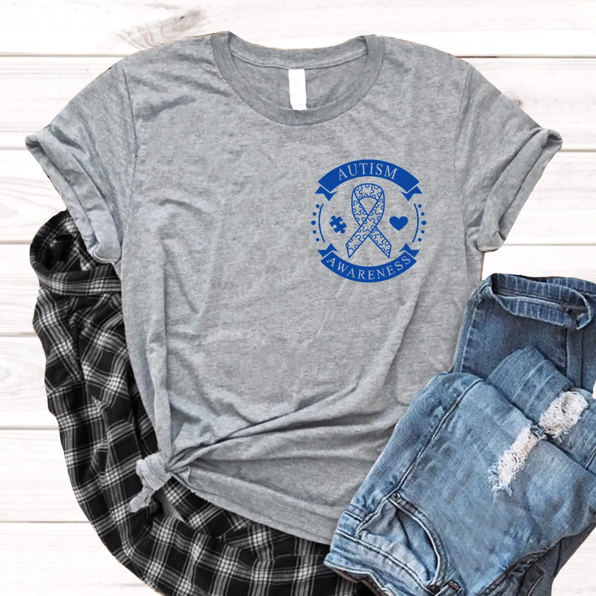Puzzle Piece Ribbon shirt