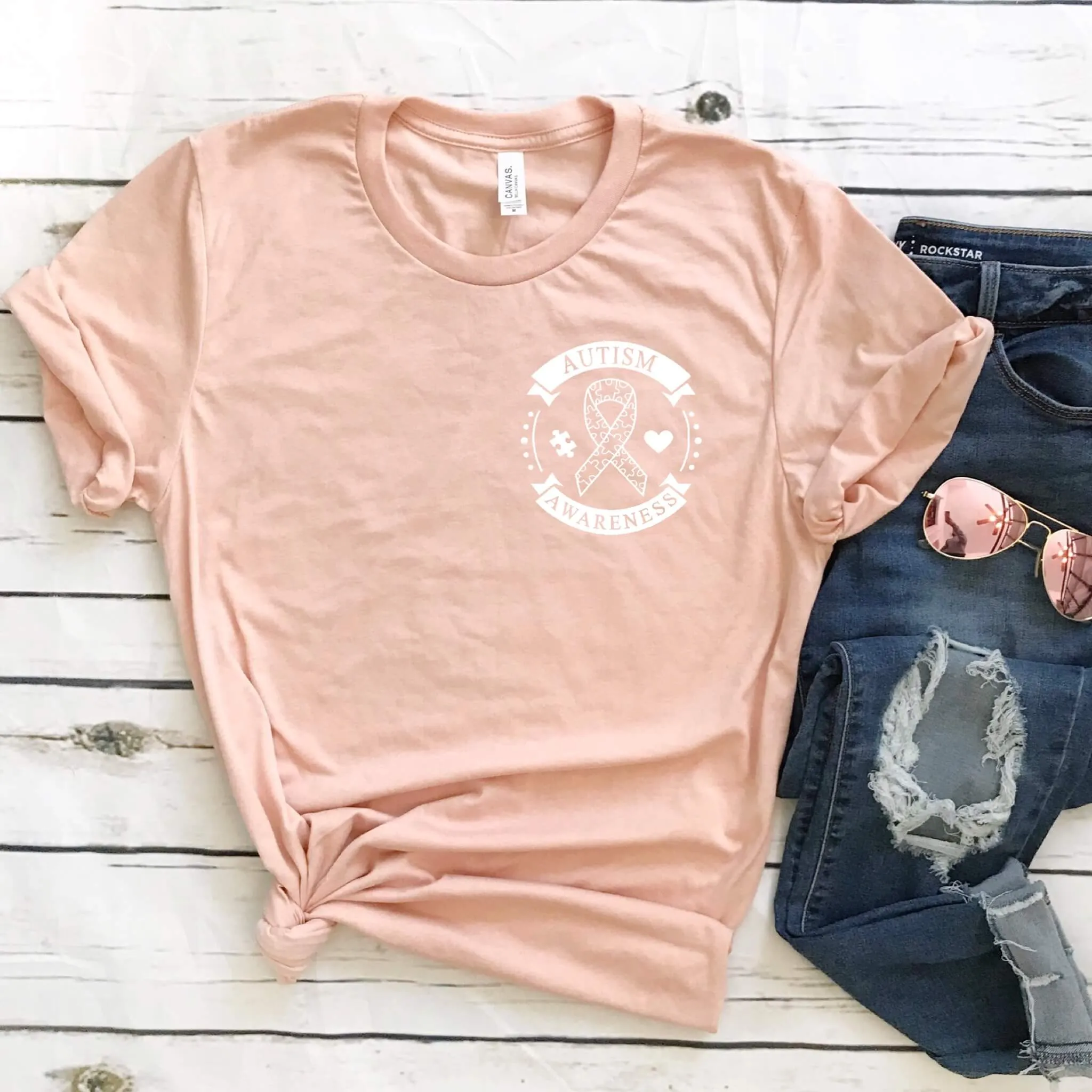 Puzzle Piece Ribbon shirt
