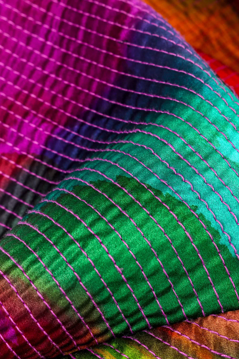 Quilted Silk Splotch Jacket