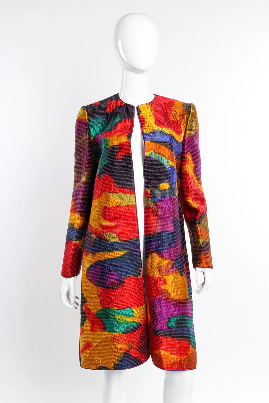 Quilted Silk Splotch Jacket