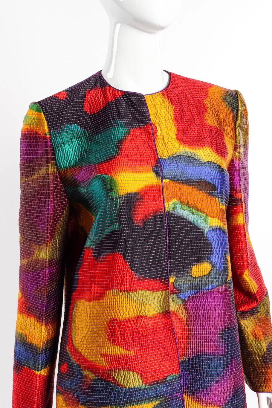 Quilted Silk Splotch Jacket