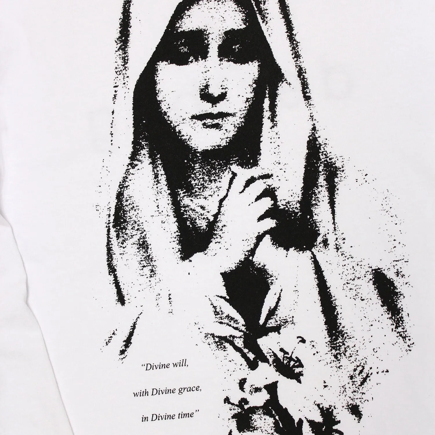 "Divine Will, With Divine Grace, in Divine Time" Longsleeve (White)