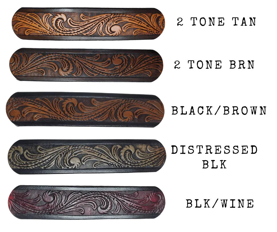 "Here's a Quarter" 1 1/2"  Leather Guitar Strap