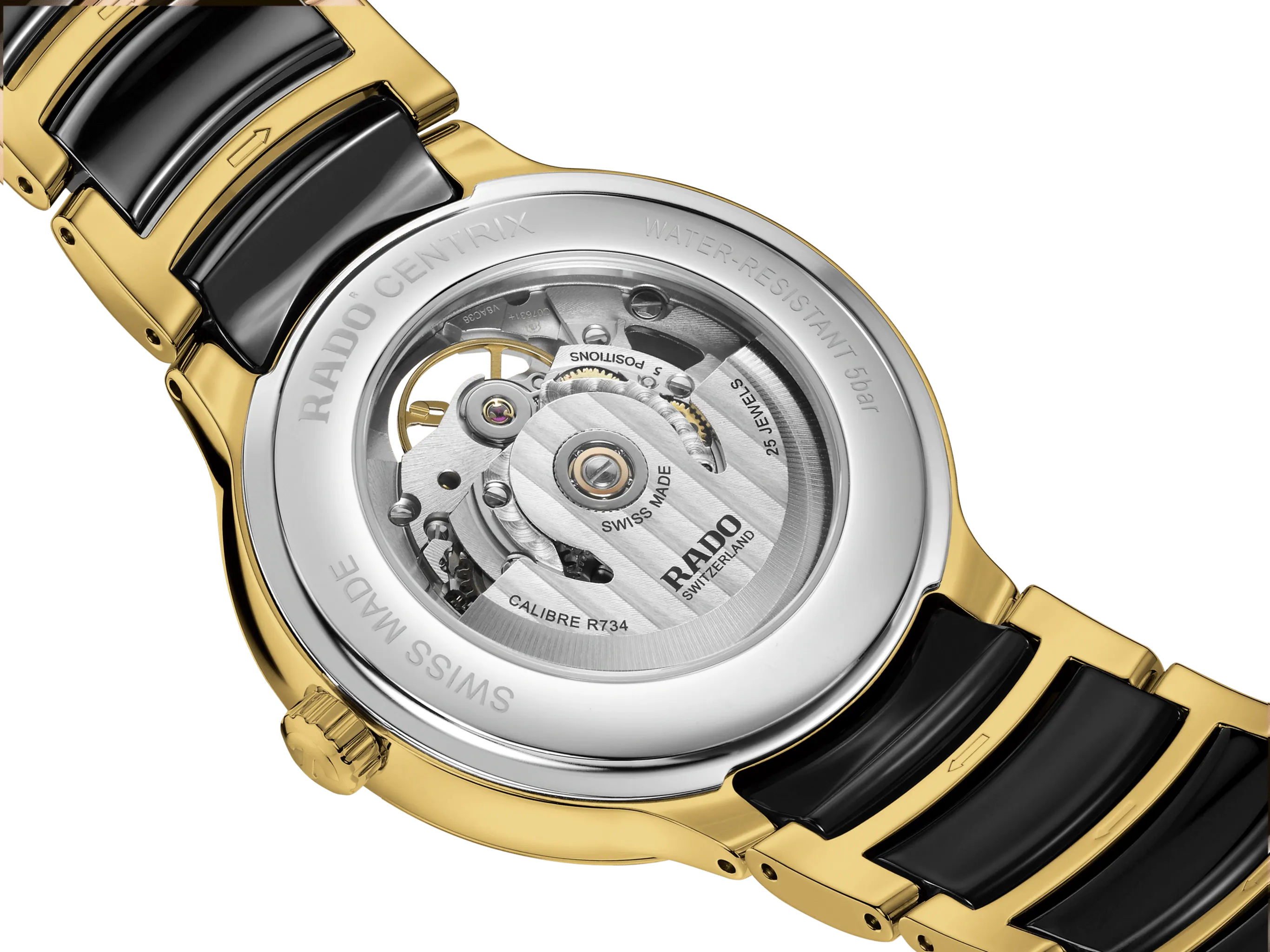 RADO Centrix Automatic Open Heart 39.5mm Green-Gold Men's Watch R30008302