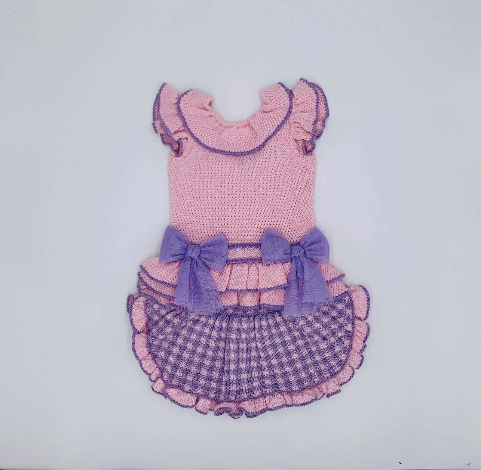 RAHIGO - Three Piece Skirt Set - Lilac/Pink