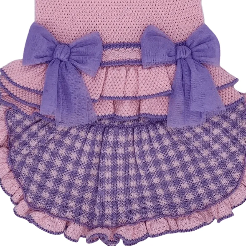 RAHIGO - Three Piece Skirt Set - Lilac/Pink