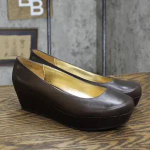 Rampage Womens Vintage Pull On Wedge Heels 1673feb44bf13e Brown 6M