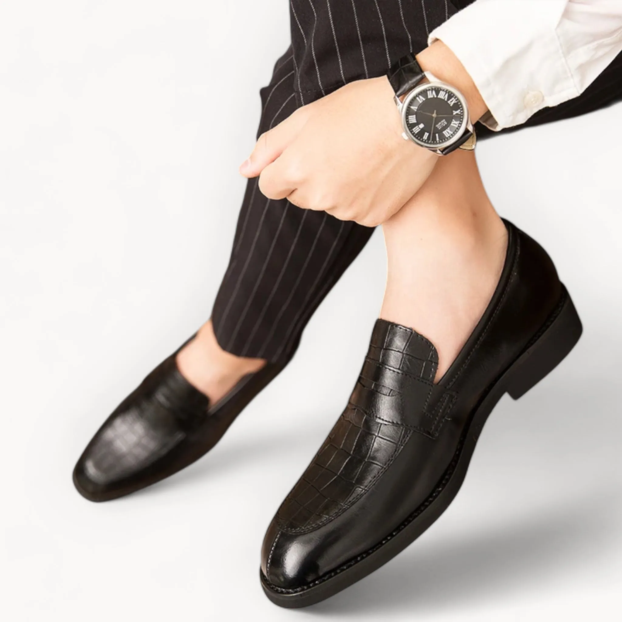 Regal Croc-Embossed Loafers