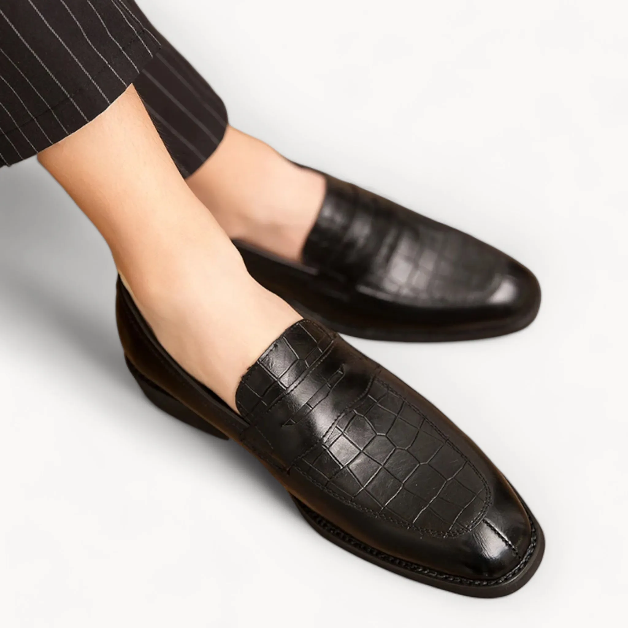 Regal Croc-Embossed Loafers
