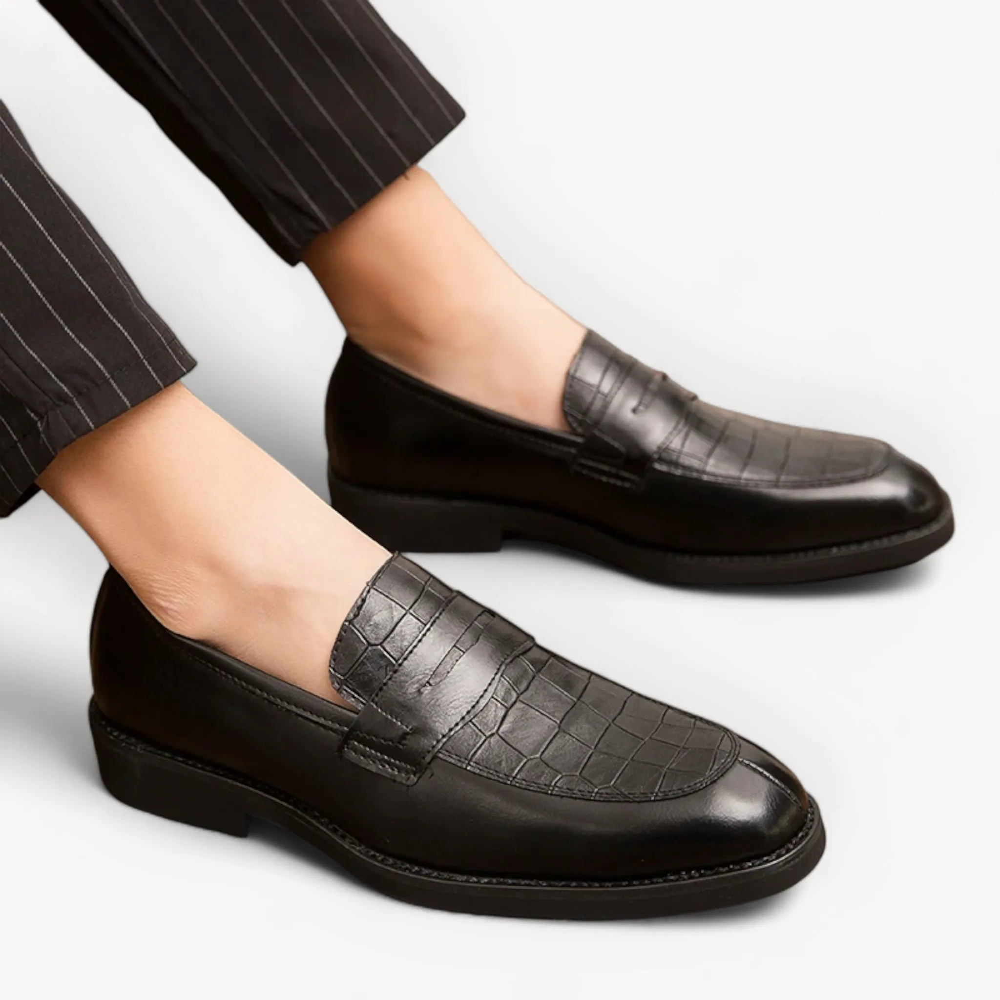 Regal Croc-Embossed Loafers