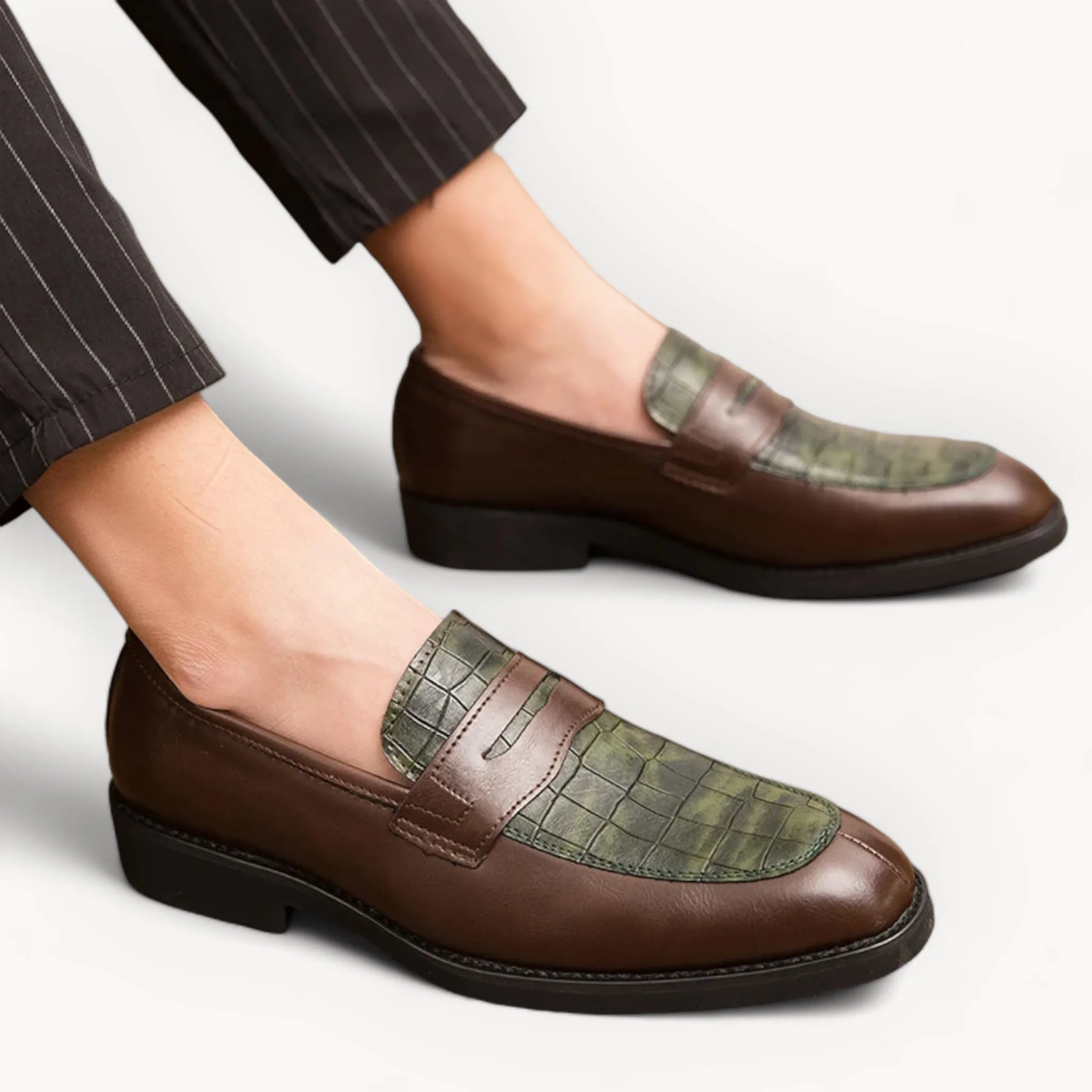 Regal Croc-Embossed Loafers
