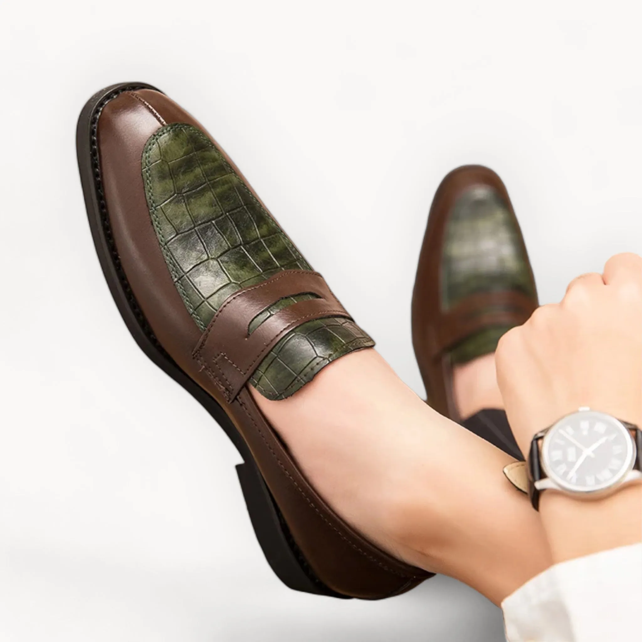 Regal Croc-Embossed Loafers