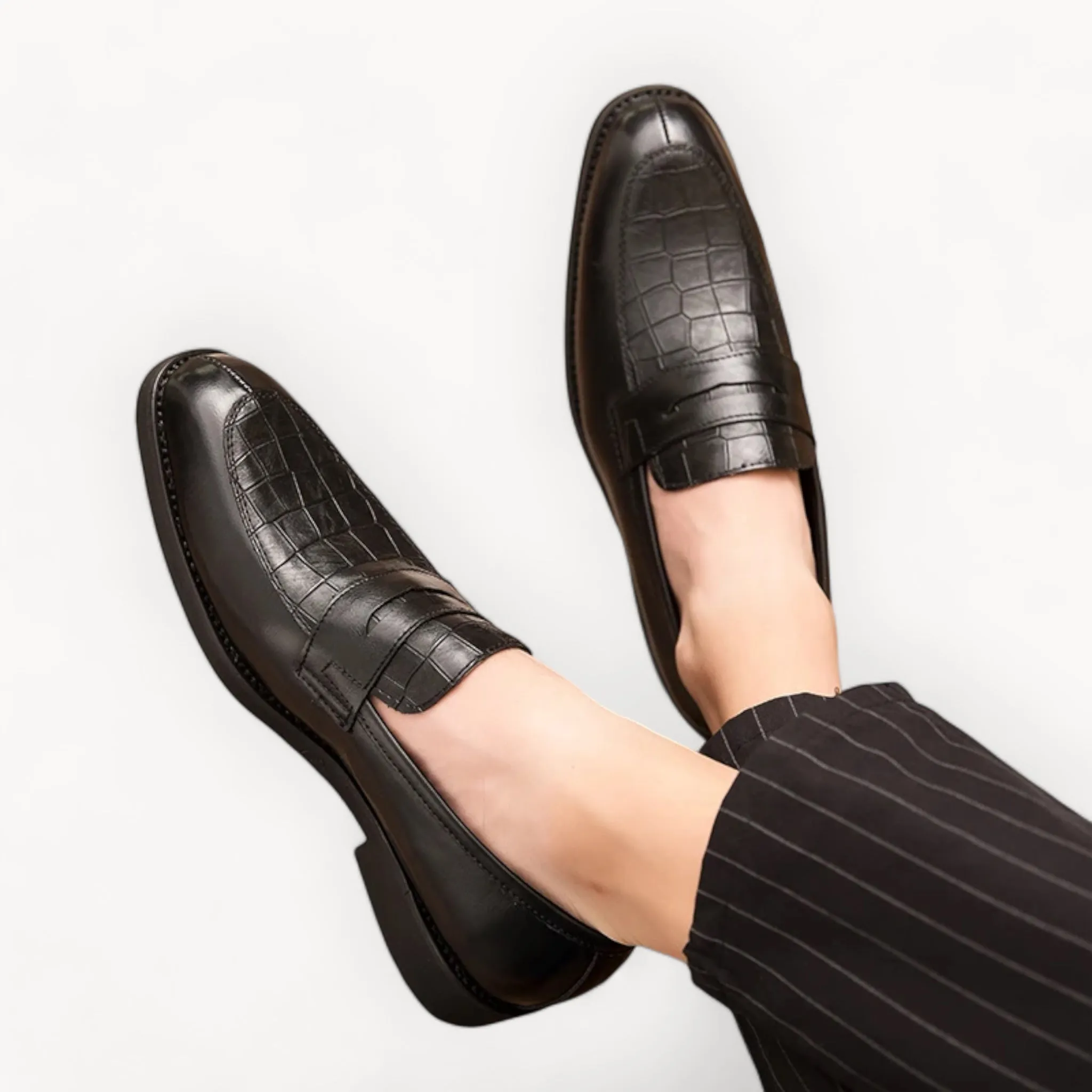 Regal Croc-Embossed Loafers