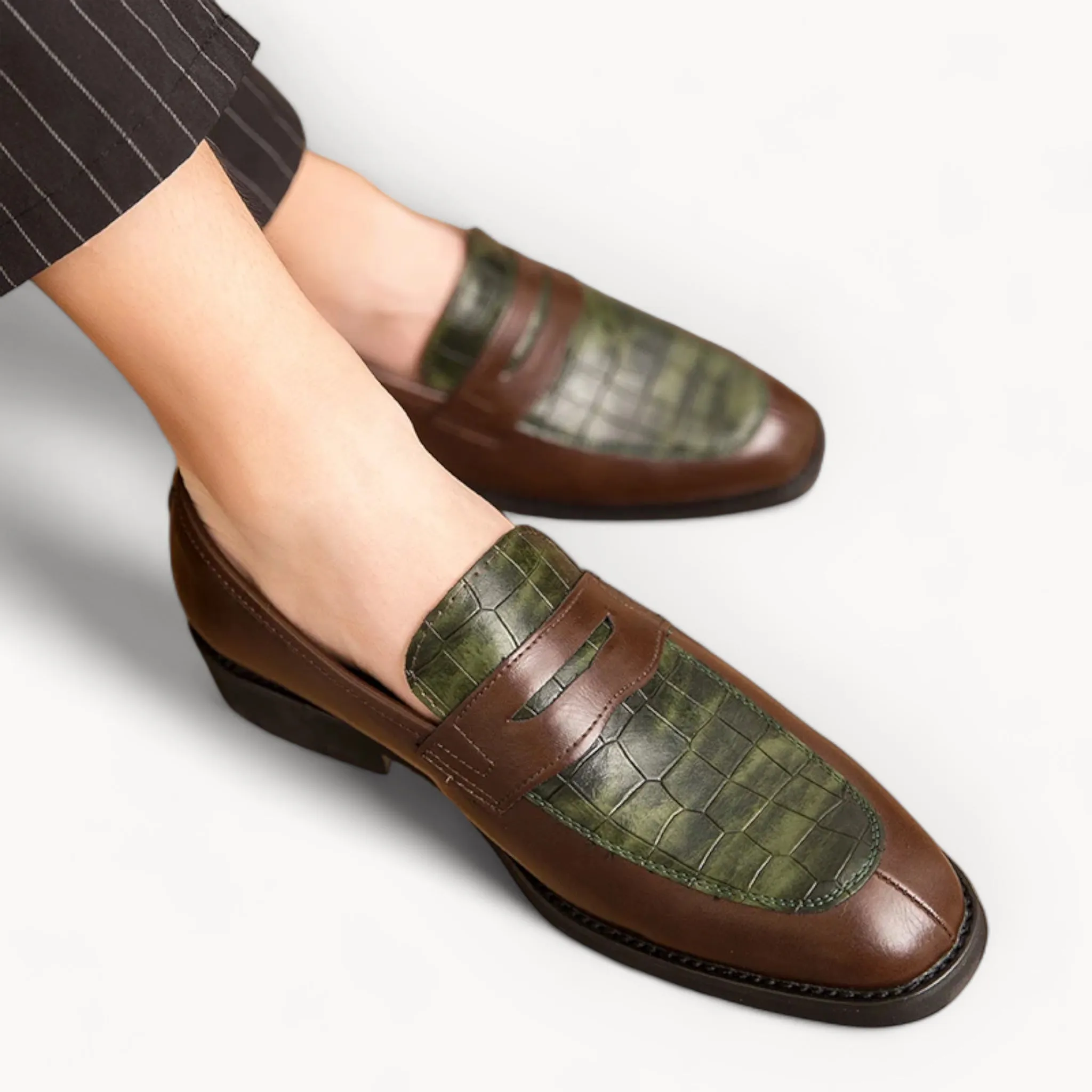 Regal Croc-Embossed Loafers