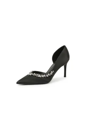 Rhinestone Point Toe Stiletto Pumps