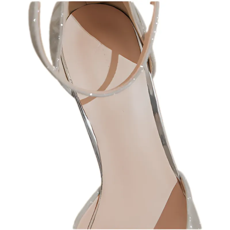 Ribbon-Button Wedding Heels