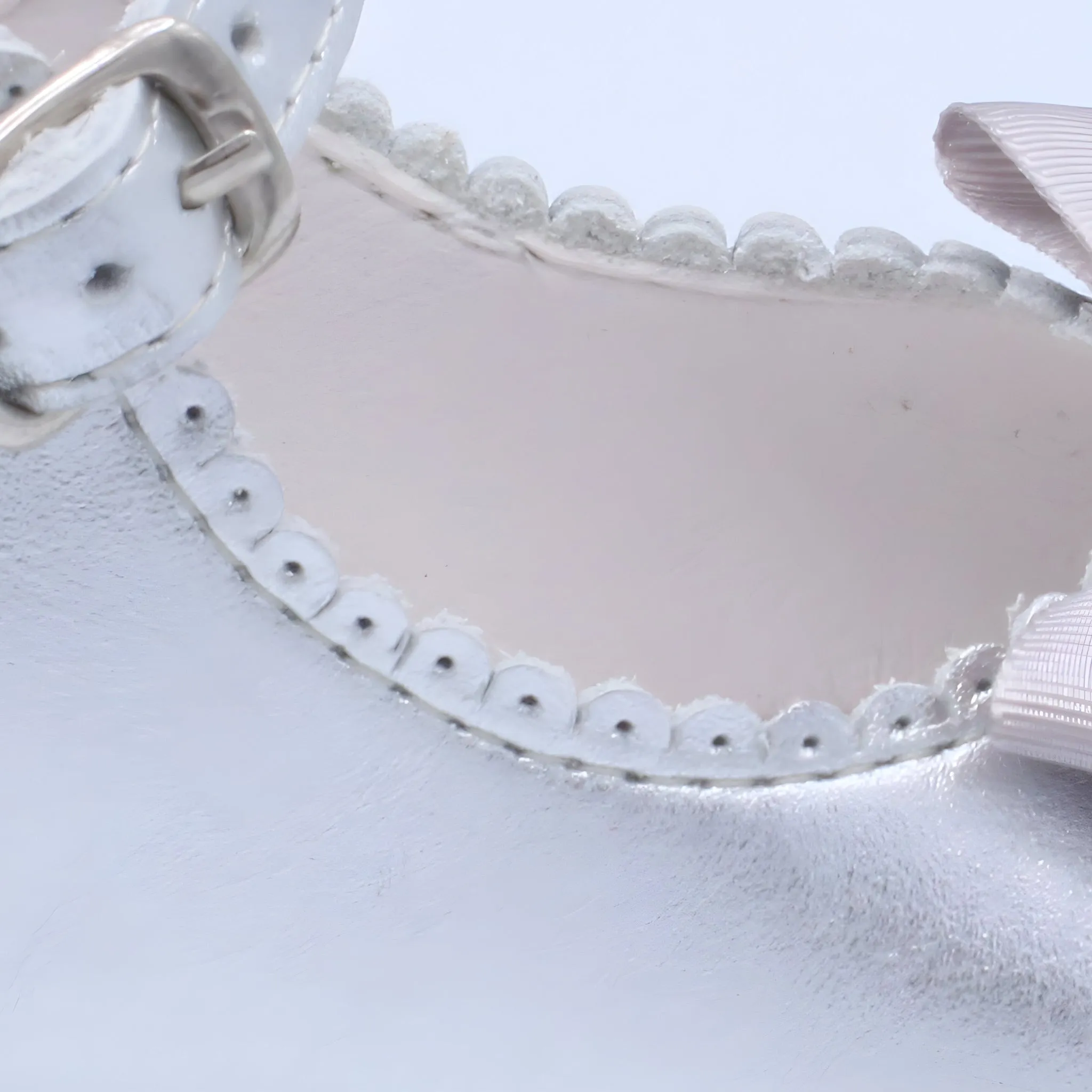 'Rita' Girls Silver Ankle Strap Shoes