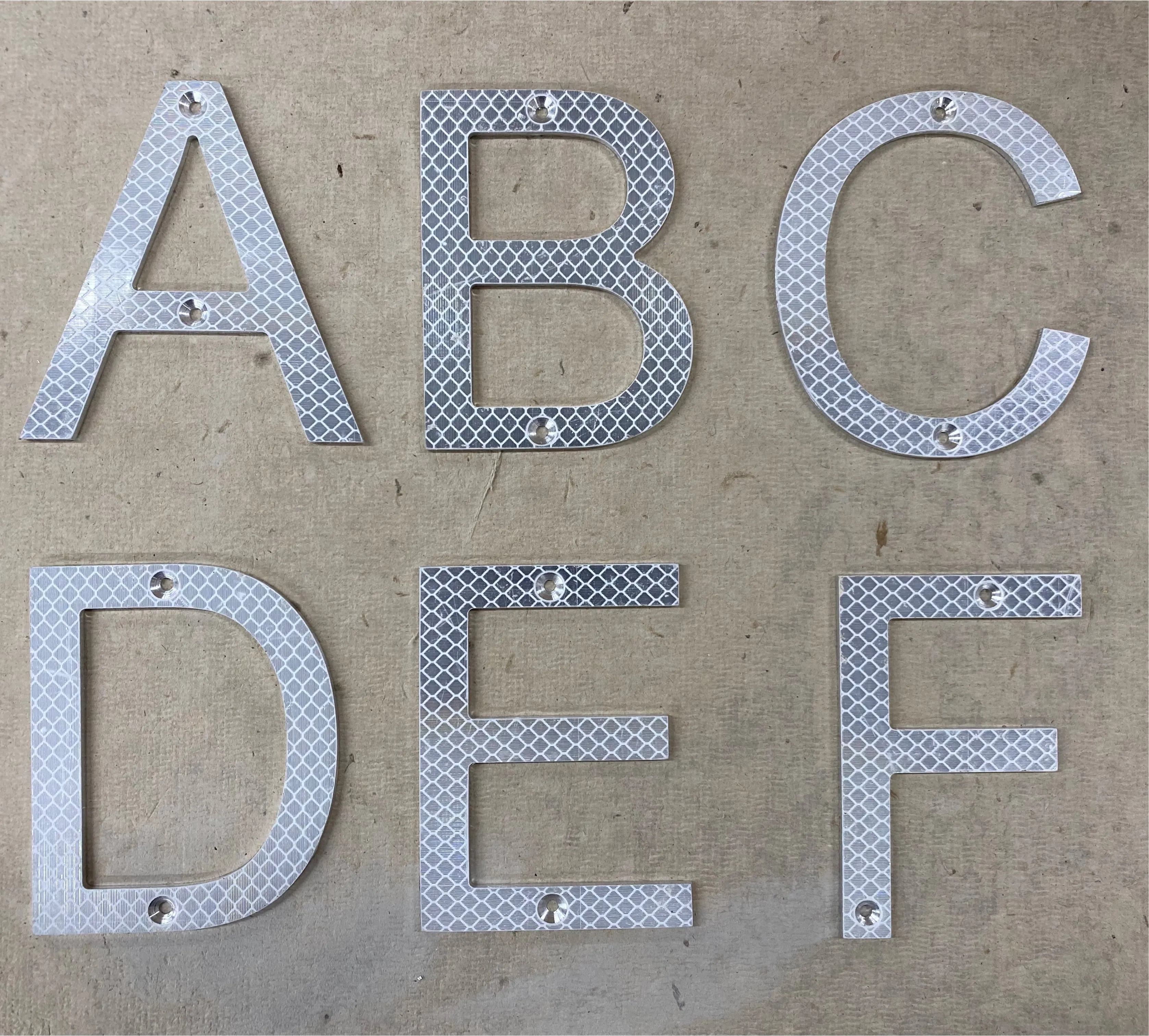 Road Sign House Numbers (White)