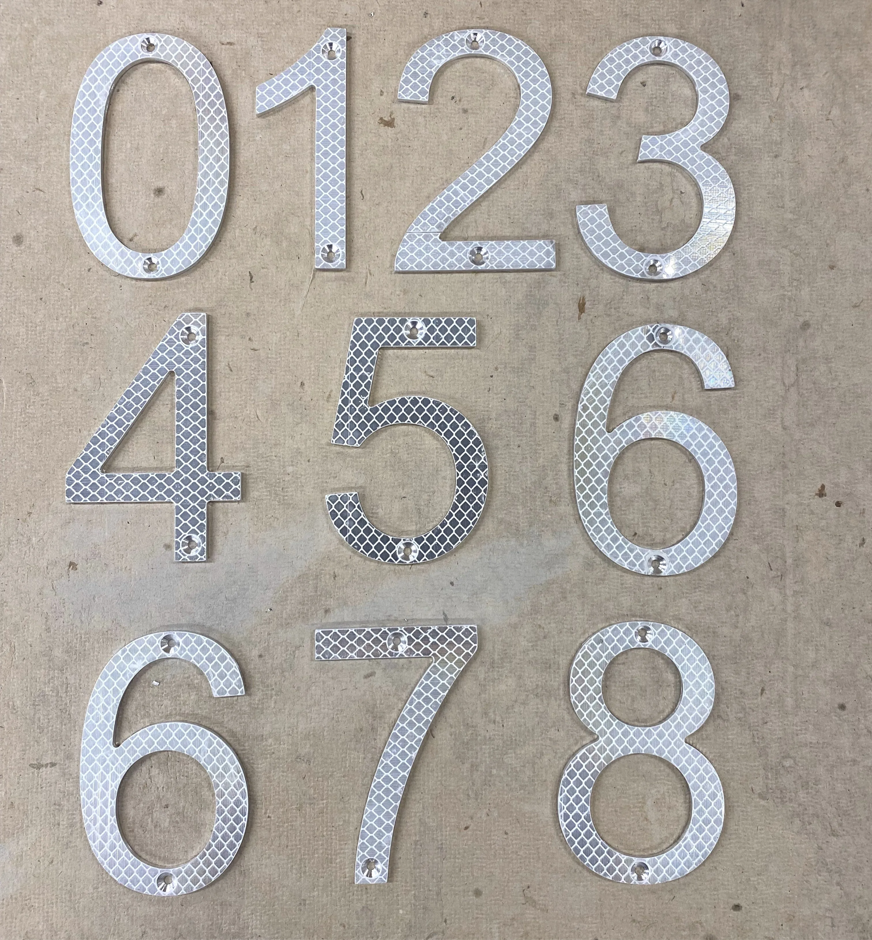 Road Sign House Numbers (White)