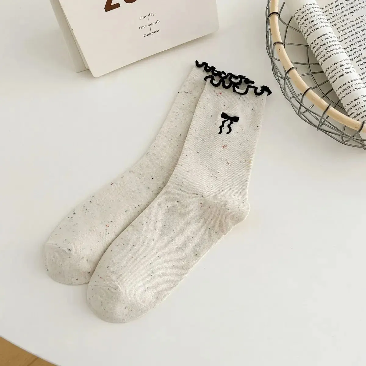 Ruffle Bow Socks