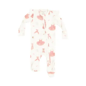Ruffle Sleeve Zipper Footie | Ballet Things