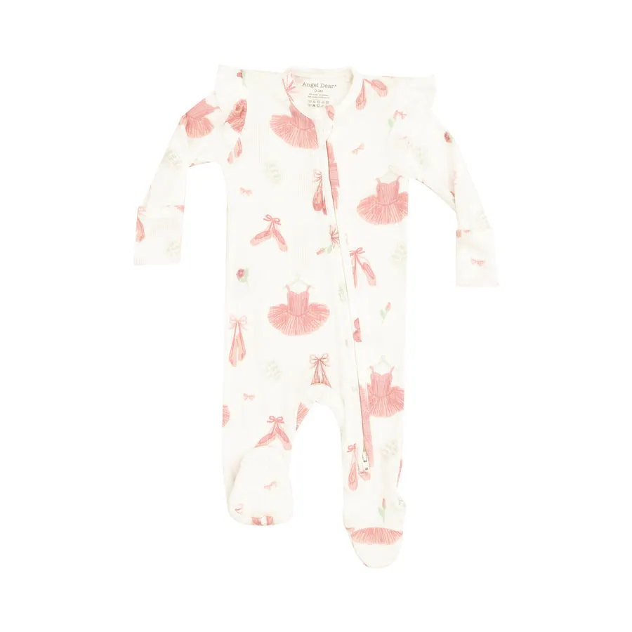 Ruffle Sleeve Zipper Footie | Ballet Things