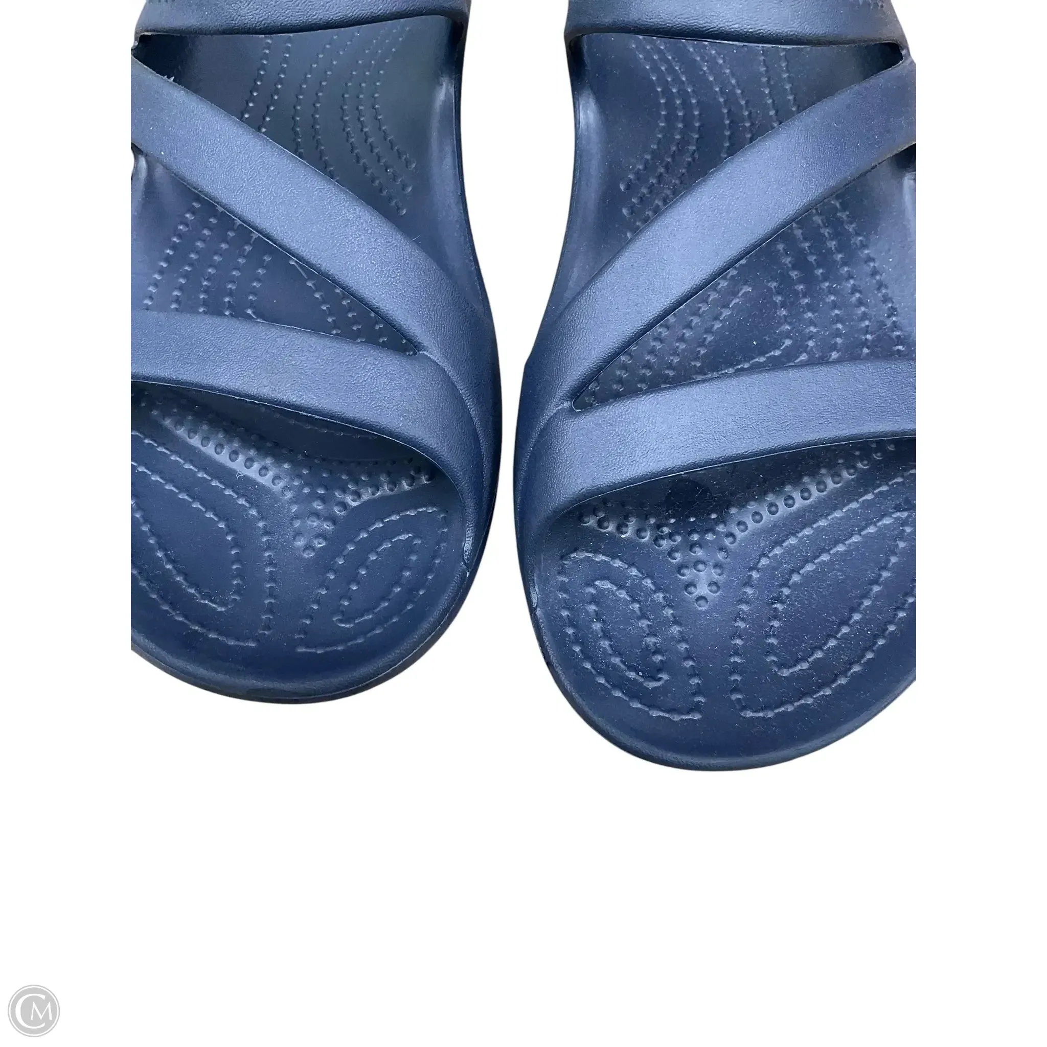 Sandals Flats By Crocs In Blue, Size: 10