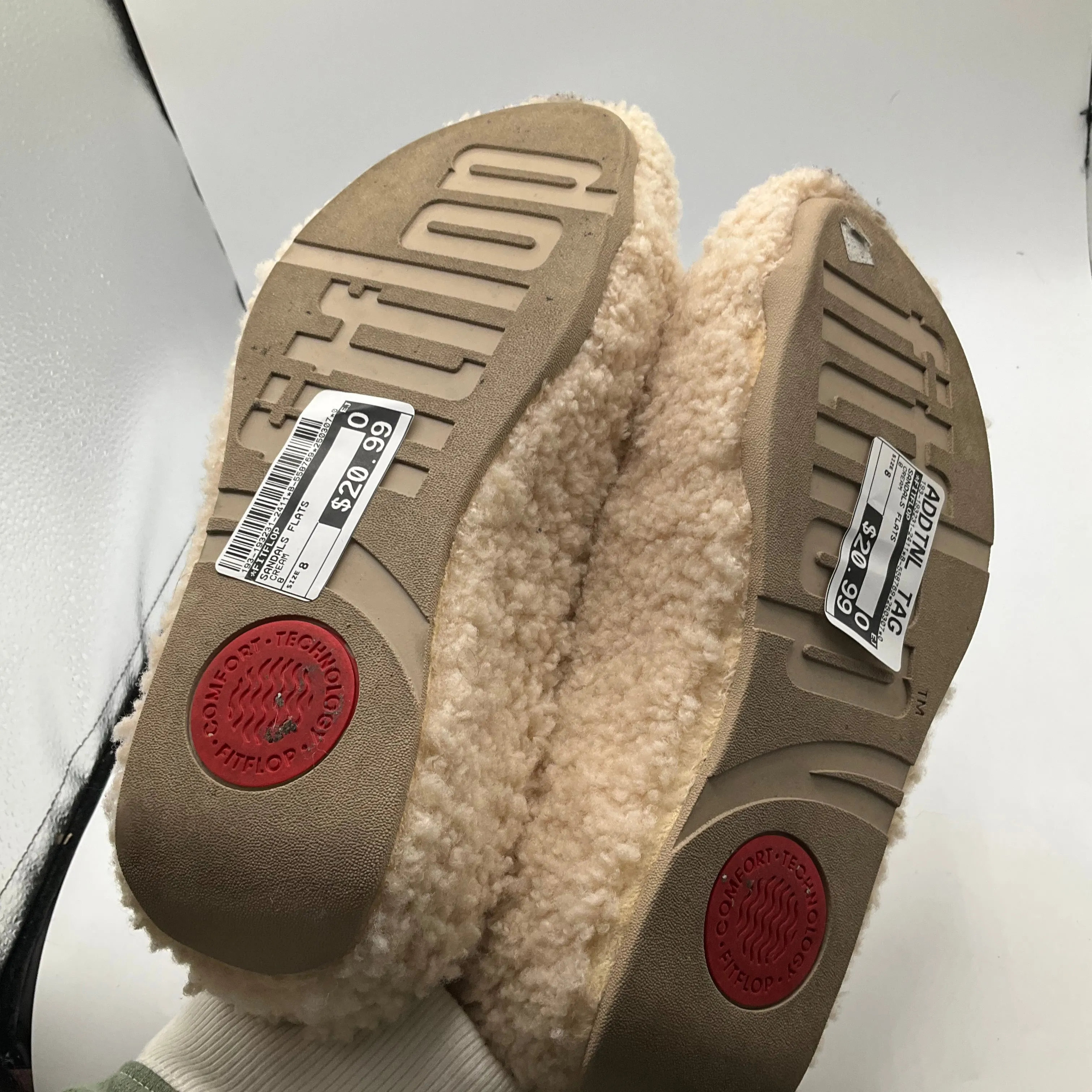 SANDALS FLATS by FITFLOP In CREAM, Size: 8