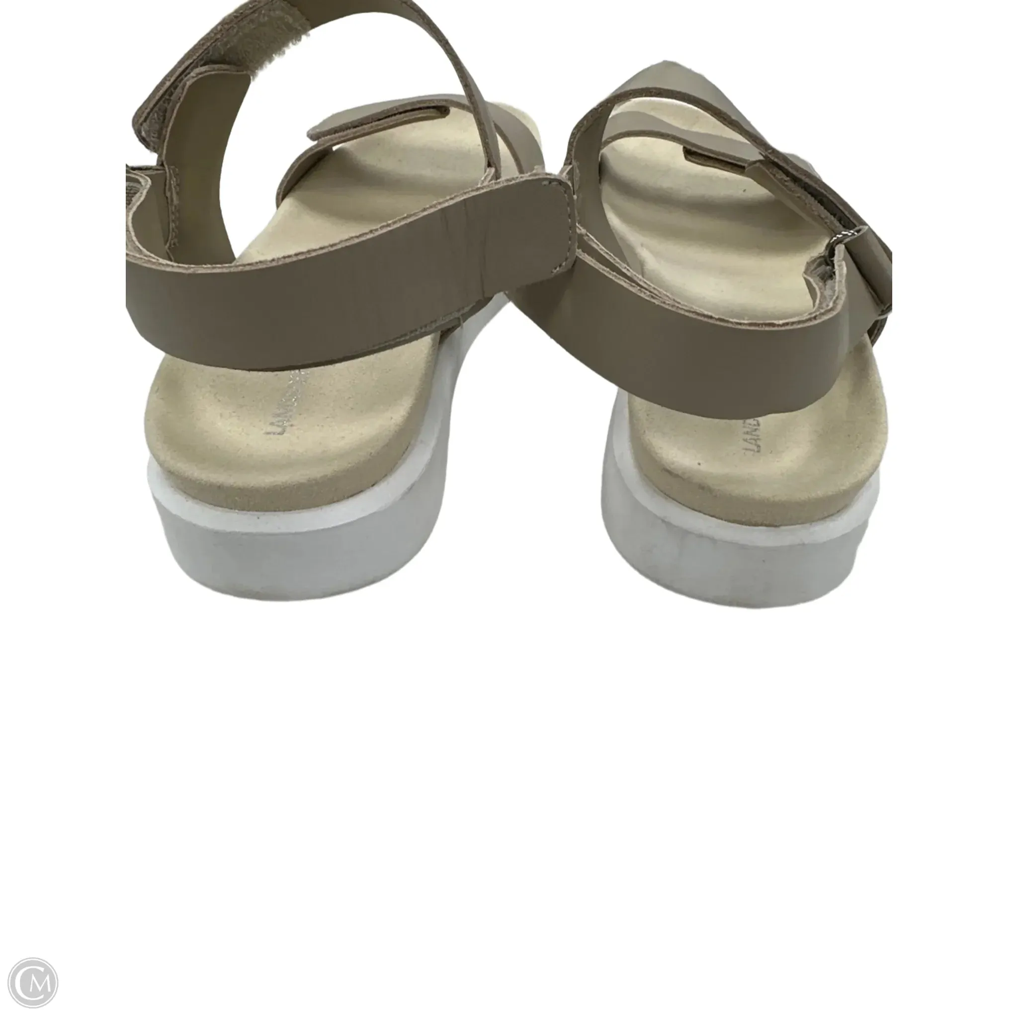 Sandals Flats By Lands End In Tan, Size: 9.5