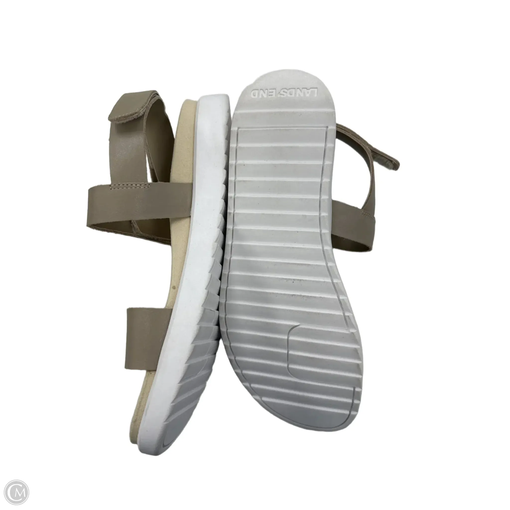 Sandals Flats By Lands End In Tan, Size: 9.5