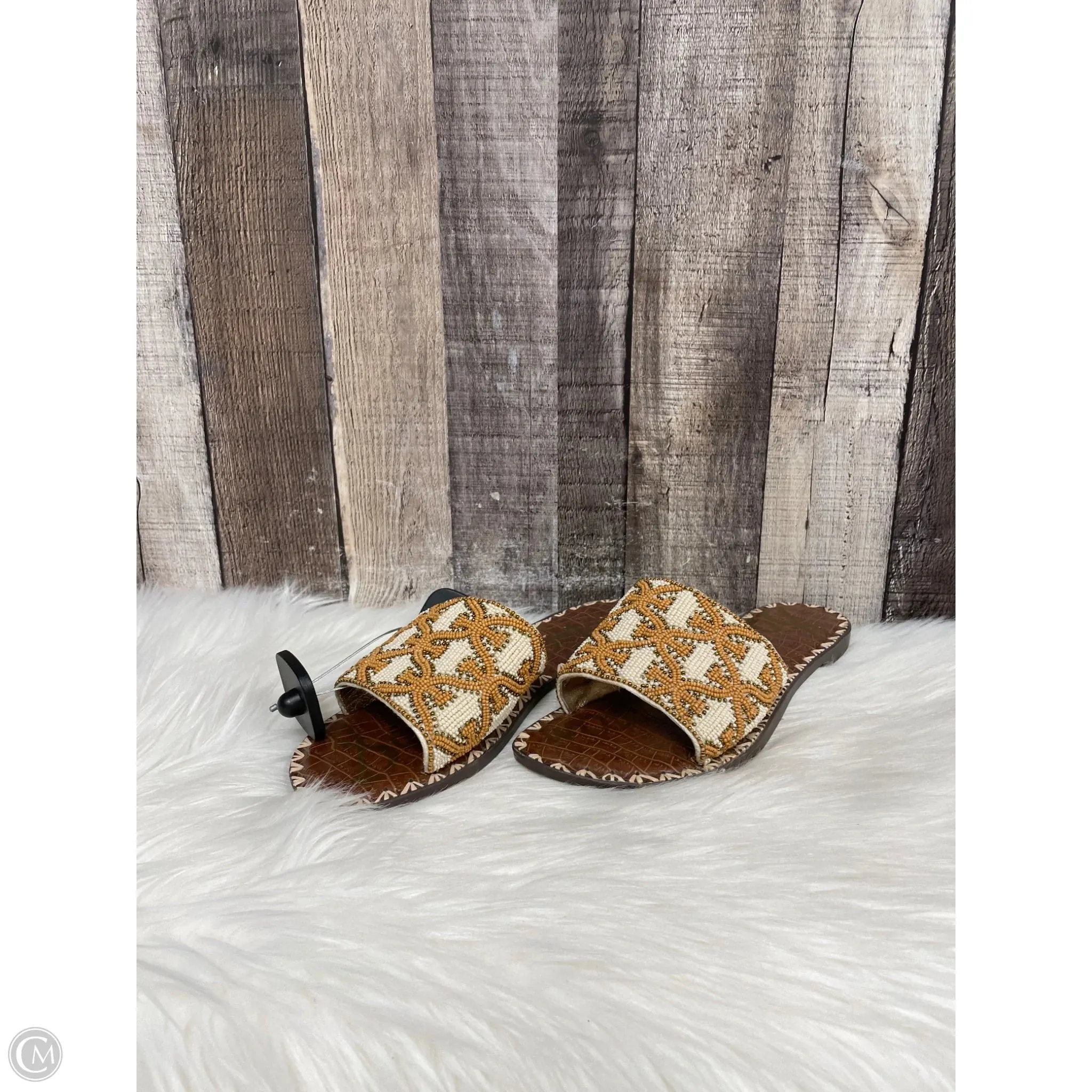 Sandals Flats By Sam Edelman In Beige, Size: 8.5