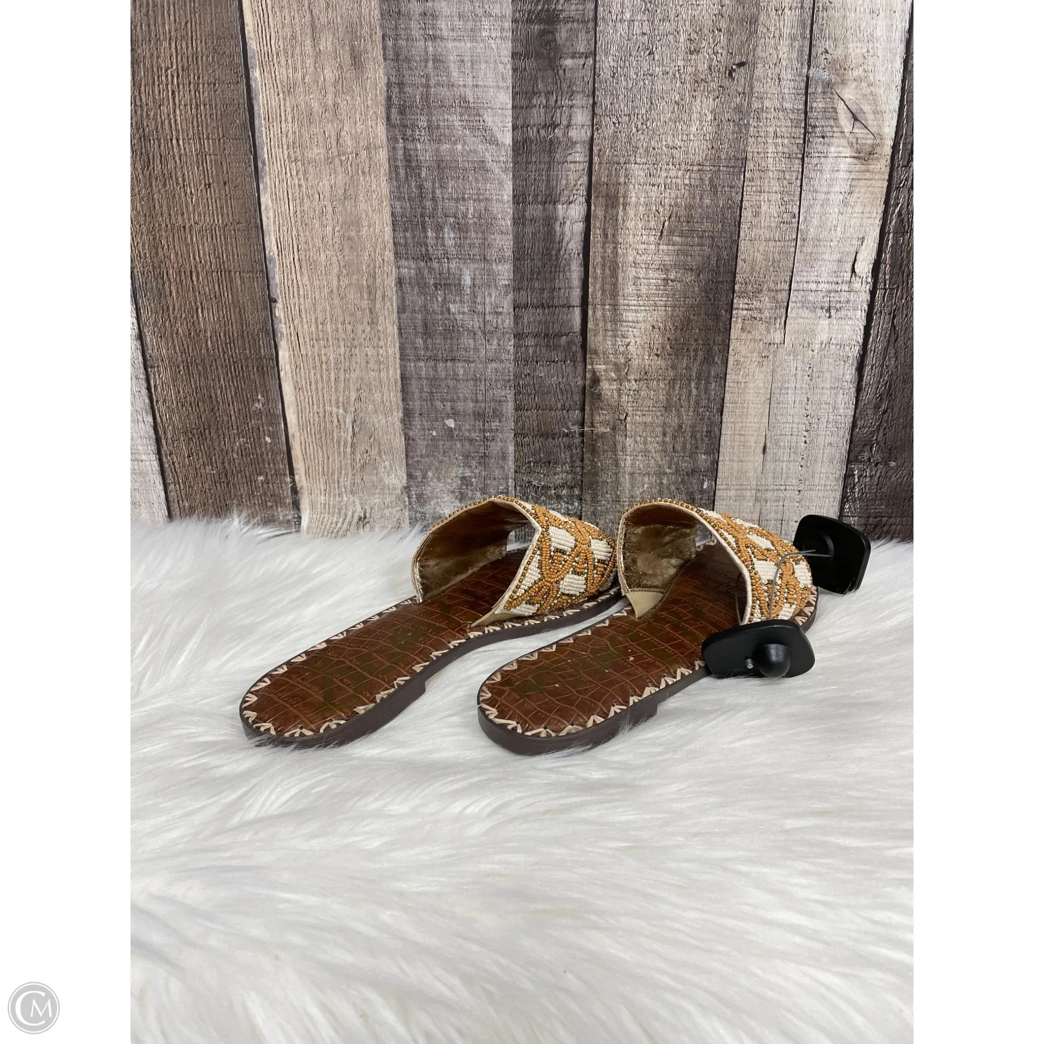 Sandals Flats By Sam Edelman In Beige, Size: 8.5