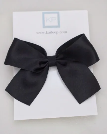 Satin Bow Hair Clips for Girls