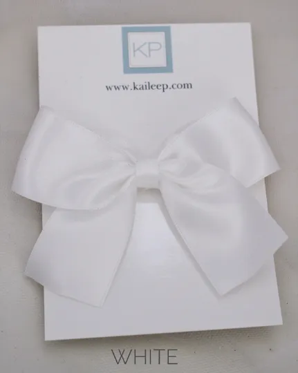 Satin Bow Hair Clips for Girls