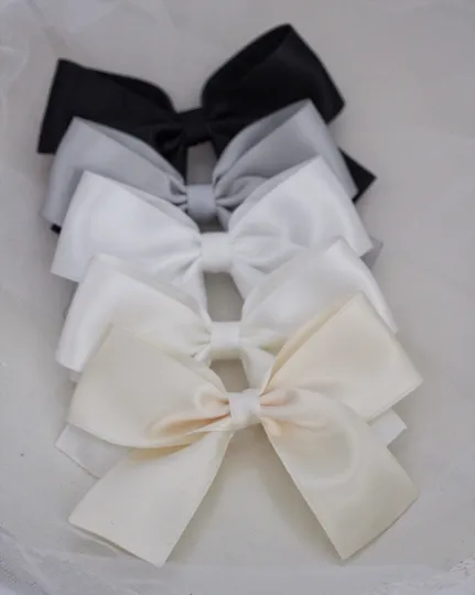 Satin Bow Hair Clips for Girls