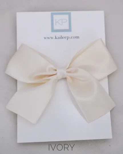 Satin Bow Hair Clips for Girls