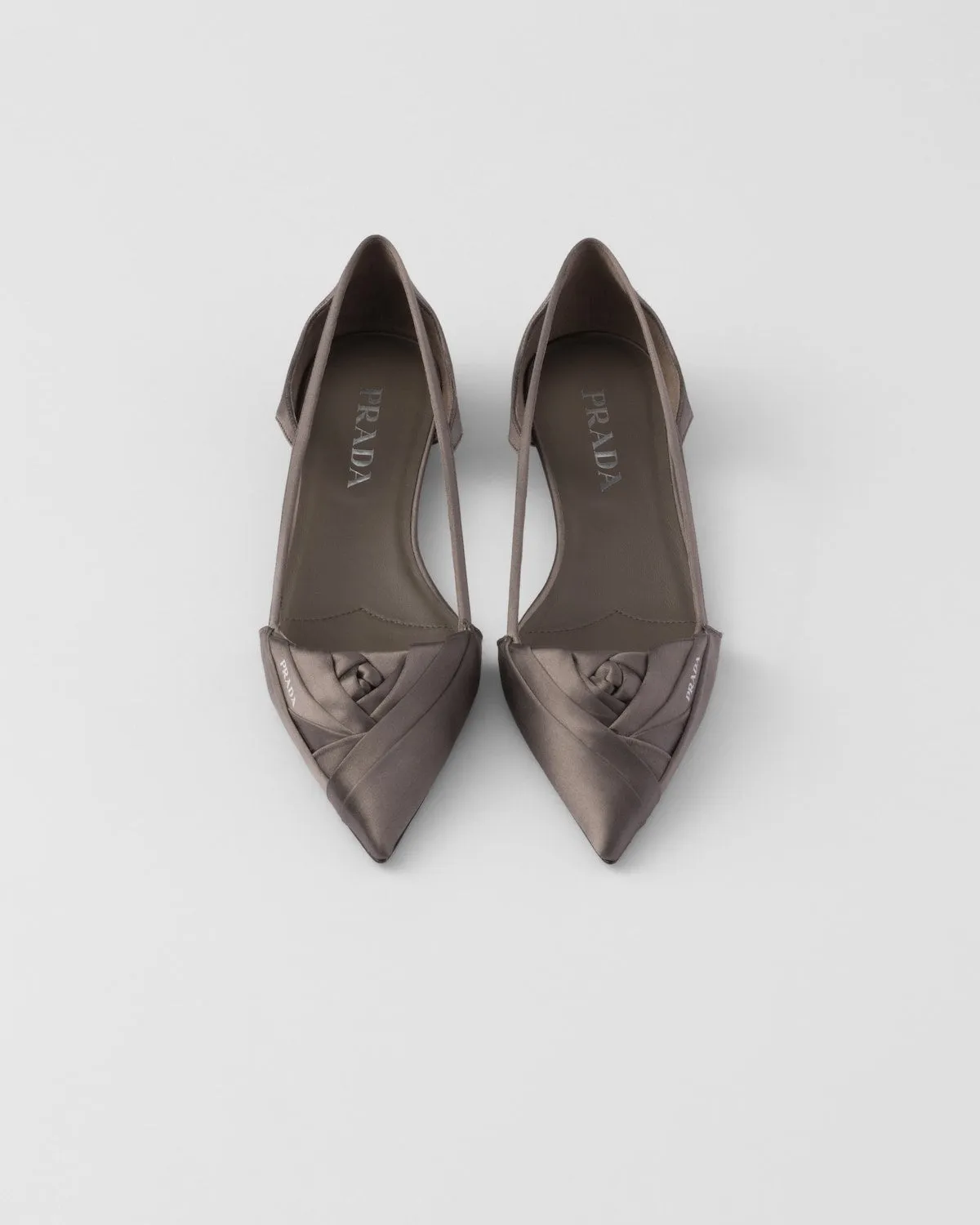 Satin Cut-Out Ballerinas
