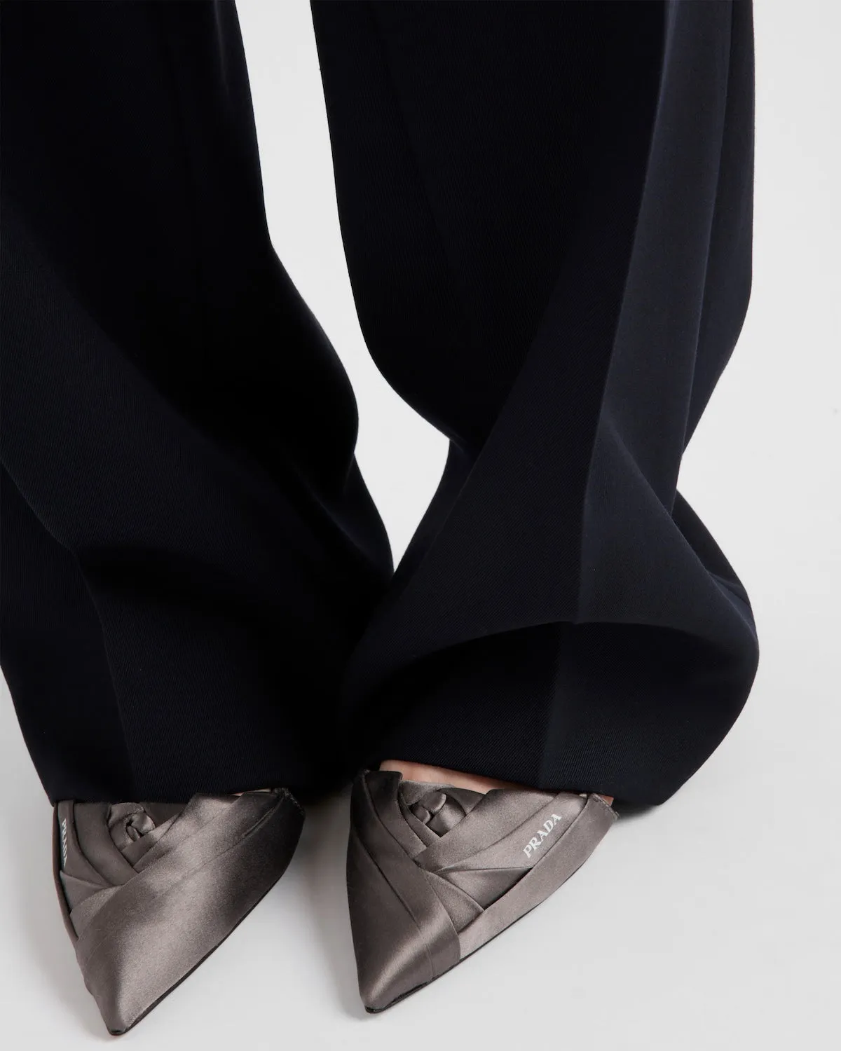 Satin Cut-Out Ballerinas