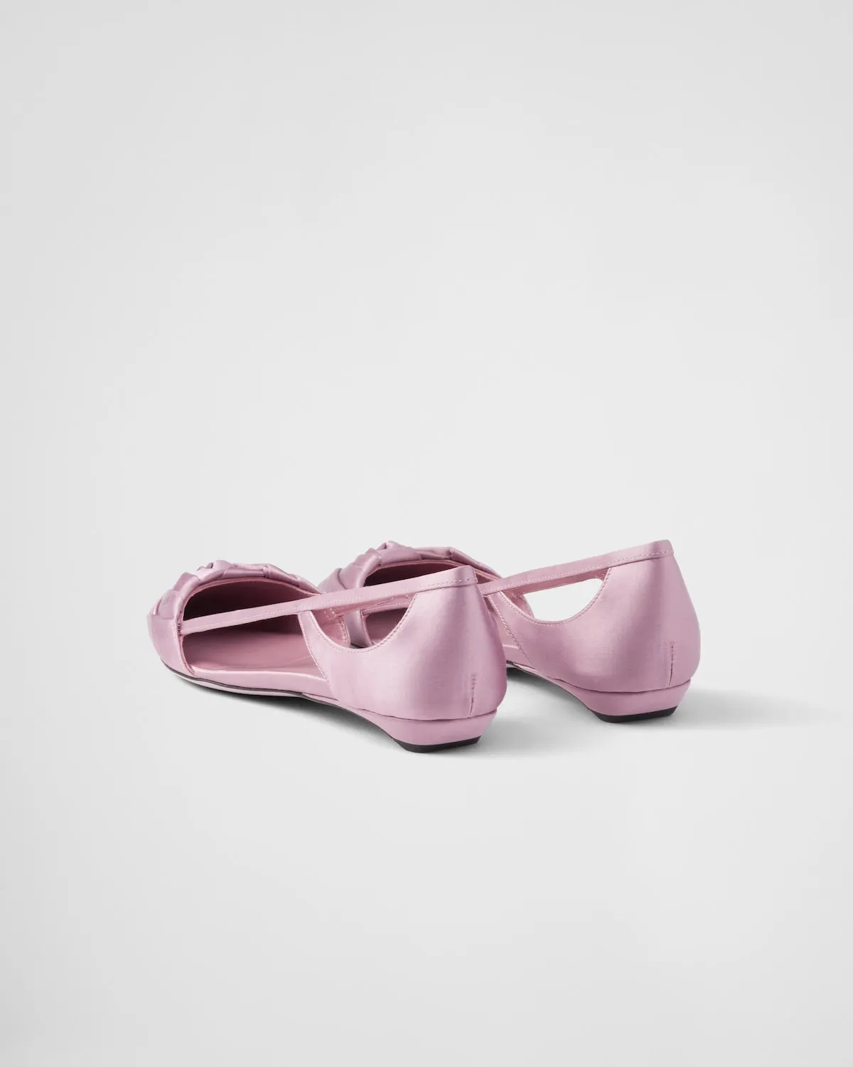 Satin Cut-Out Ballerinas