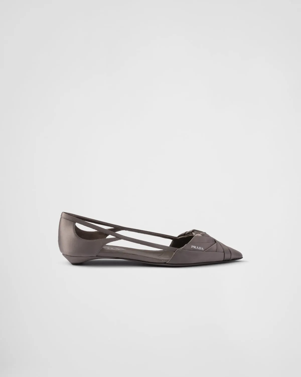 Satin Cut-Out Ballerinas