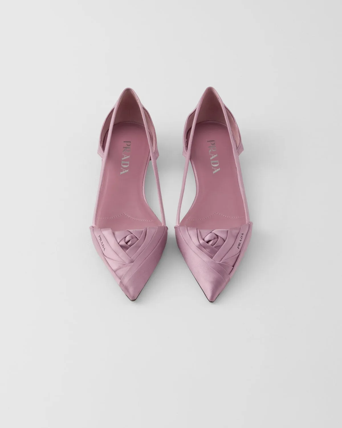 Satin Cut-Out Ballerinas