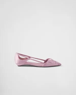 Satin Cut-Out Ballerinas