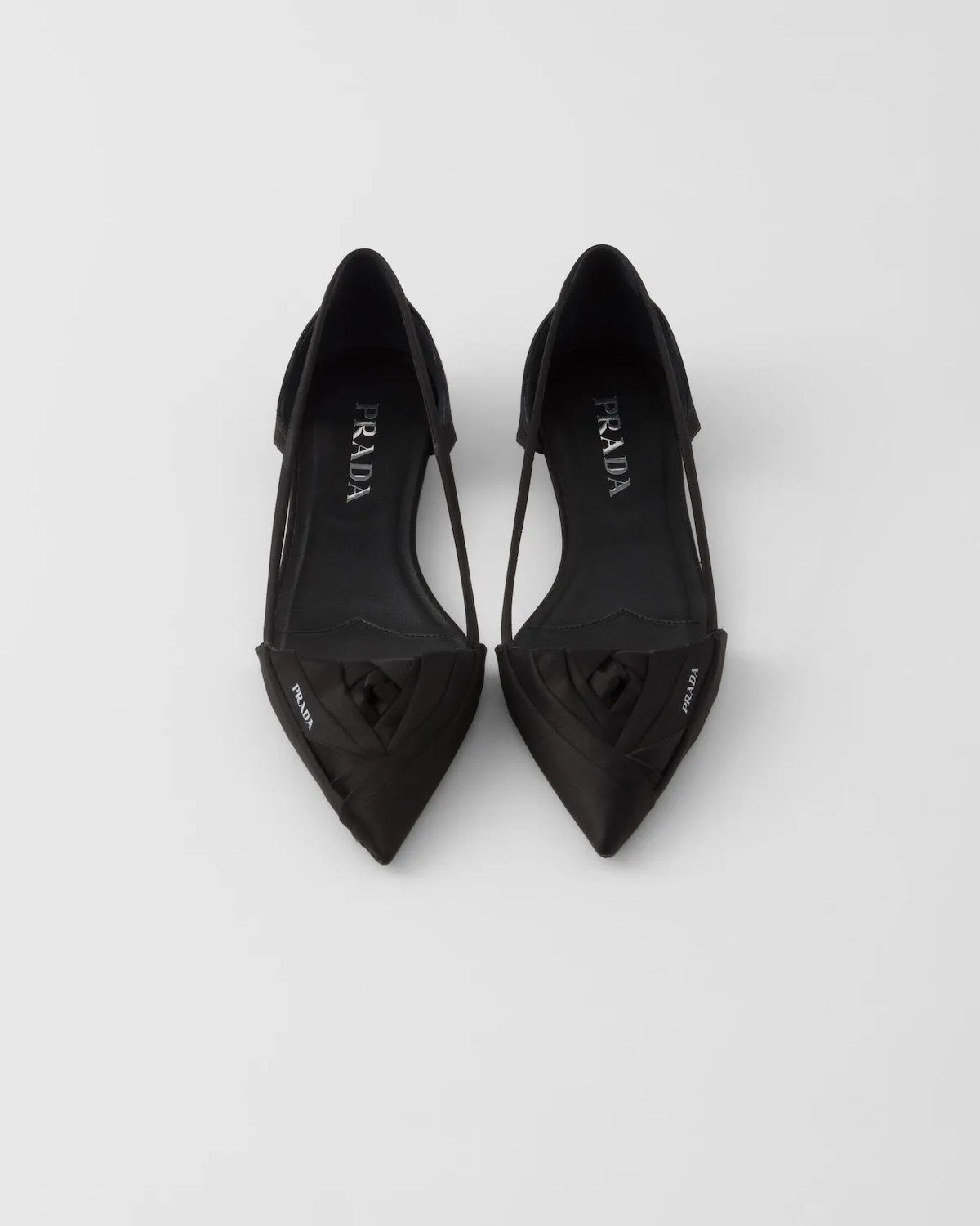 Satin Cut-Out Ballerinas